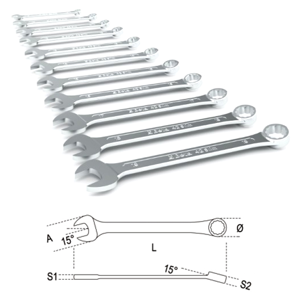 Smooth Base 10mm Spanner Per 20 Nuts Flange 6mm x 1.00mm Thread 